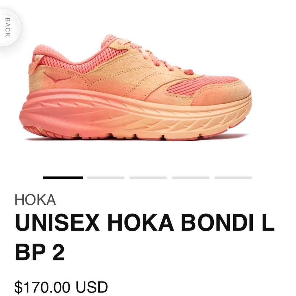 Hoka One One Women’s Bondi L BP 2 - Coral Peach Gradient